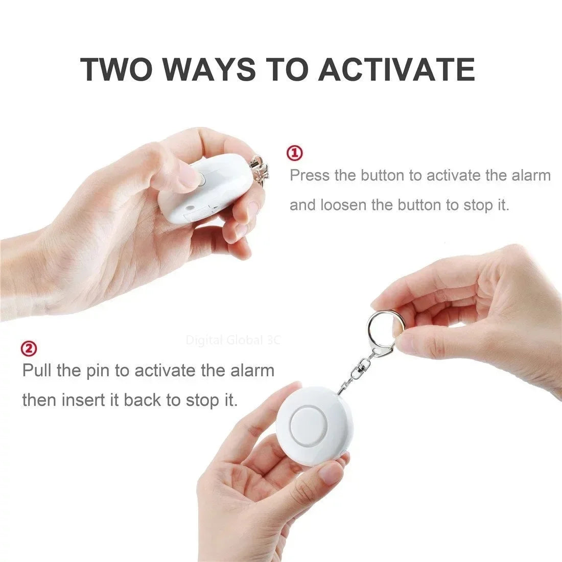 125dB Self Defense Scream Alarm with Led